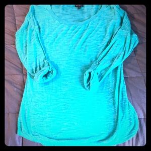 Teal 3/4 length sleeve shirt
